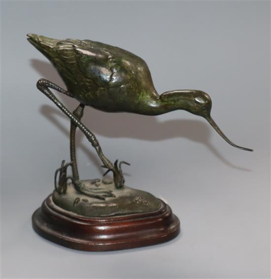 Patricia Northcroft, A bronze sculpture of an Avocet, height 11cm